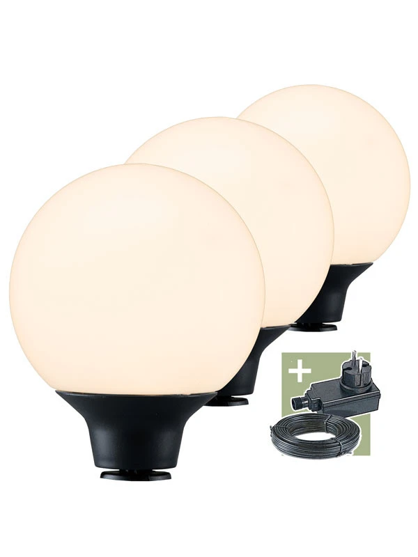 Dekoleuchten Komplettset 'Orsin' von Ludeco (Art.Nr. PL4003) Dekoleuchten Komplettset 'Orsin' Von Ludeco (Art.Nr. PL4003) -Gartenausstattergeschäft Ludeco Orsin Ball