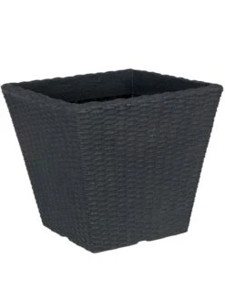Pflanzkübel Geflecht-Dekor -Gartenausstattergeschäft flechtkuebel eckig niedrig 1280x1280