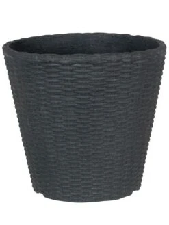 Pflanzkübel Geflecht-Dekor -Gartenausstattergeschäft flechtkuebel rund niedrig 1280x1280