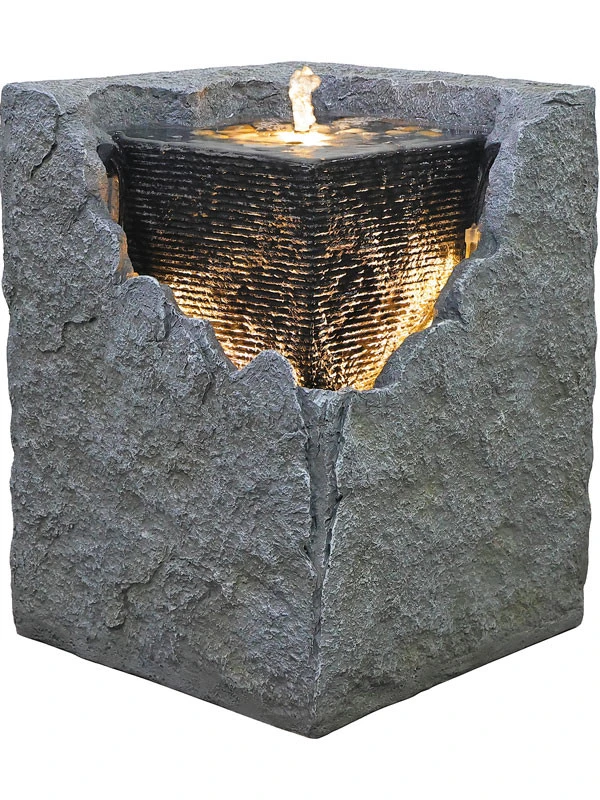 Quellsteinbrunnen 'Yuna-Würfel' aus Polystone (Art.Nr. gr649) Quellsteinbrunnen 'Yuna-Würfel' Aus Polystone (Art.Nr. Gr649) -Gartenausstattergeschäft yuna